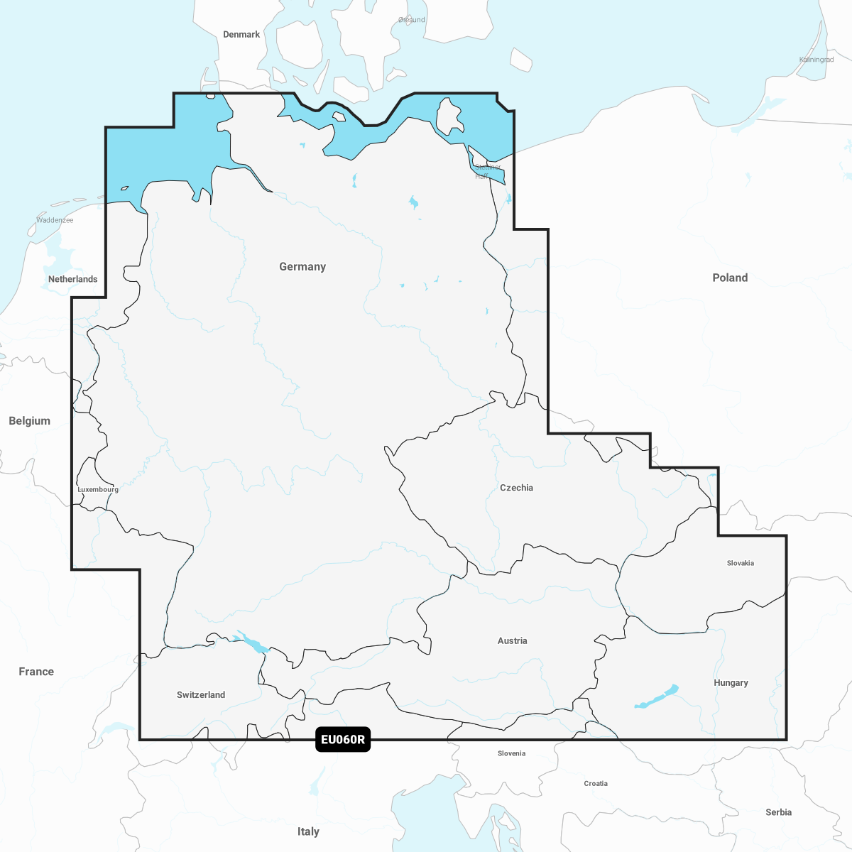 Navionics Platinum+ Chart EU060R: Germany, Lakes & Rivers