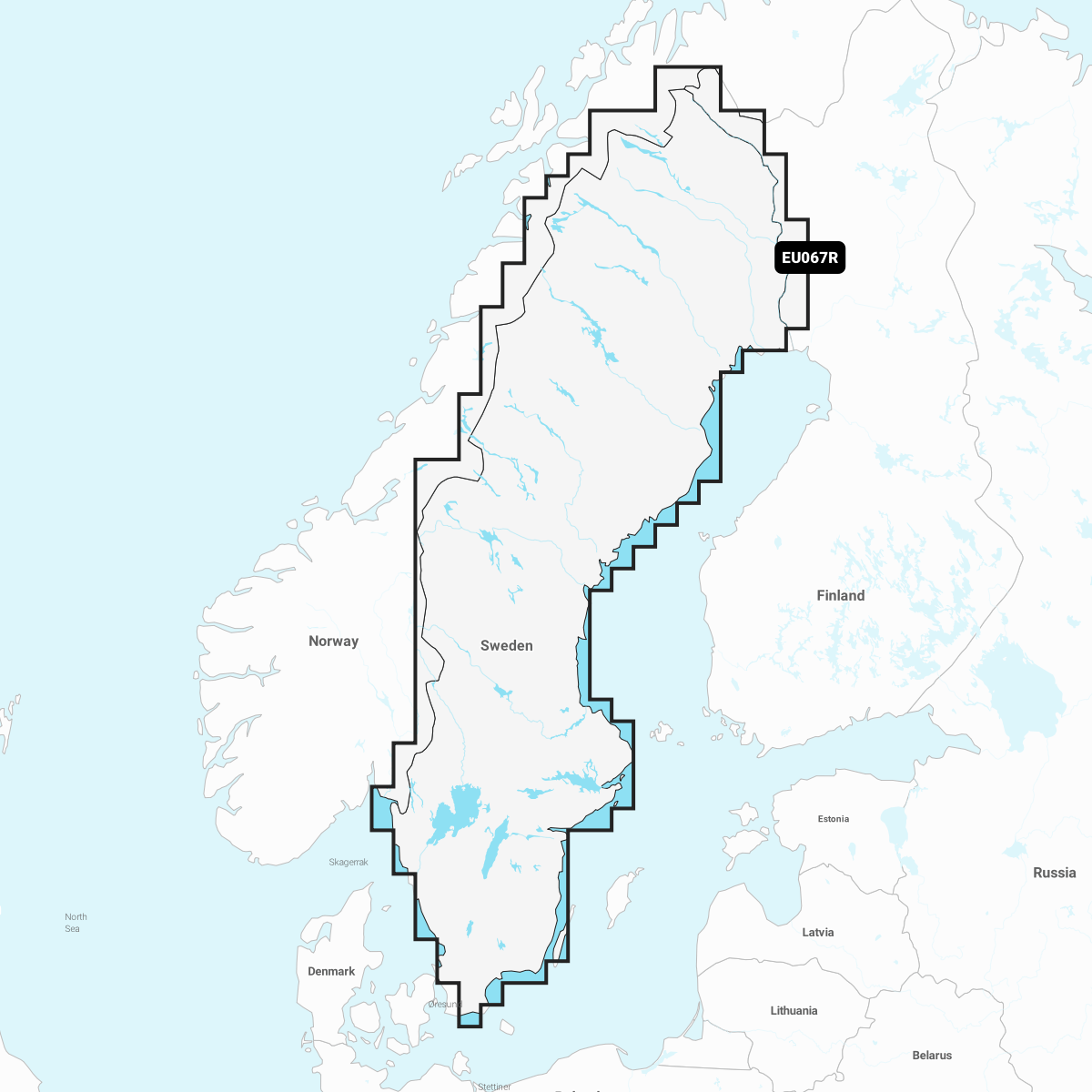 Navionics Platinum+ Chart EU067R: Sweden, Lakes & Rivers