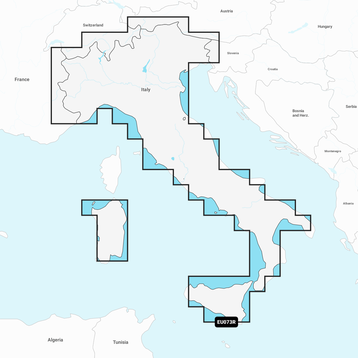 Navionics Platinum+ Chart EU073R: Italy, Lakes & Rivers