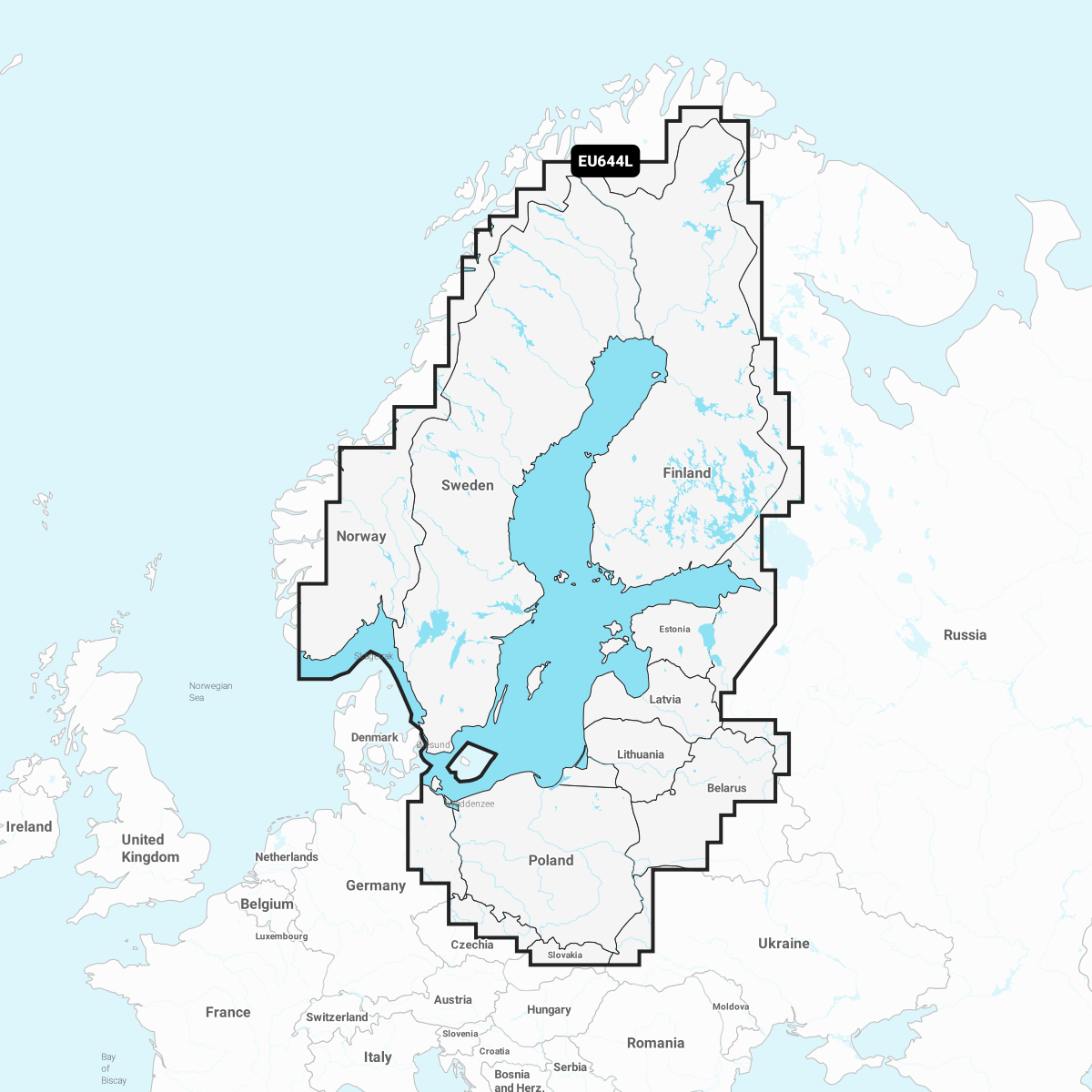 Navionics Platinum+ Chart EU644L: Baltic Sea