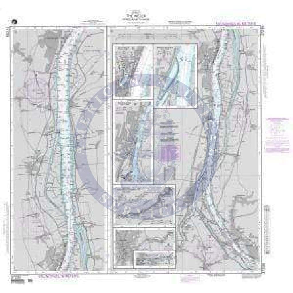 NGA Chart 37235: The Weser-Nordenham to Farge Panels: 1. Nordenham to Brake