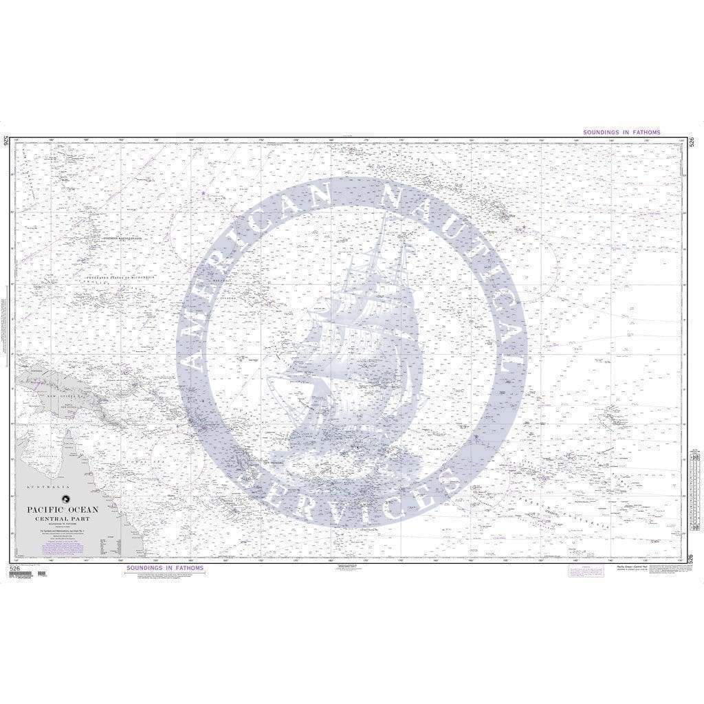 NGA Chart 526: Pacific Ocean (Central Part)