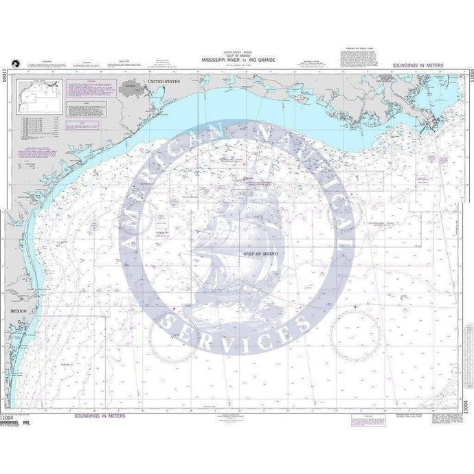 NGA Nautical Chart 11004: Mississippi River to Rio Grande