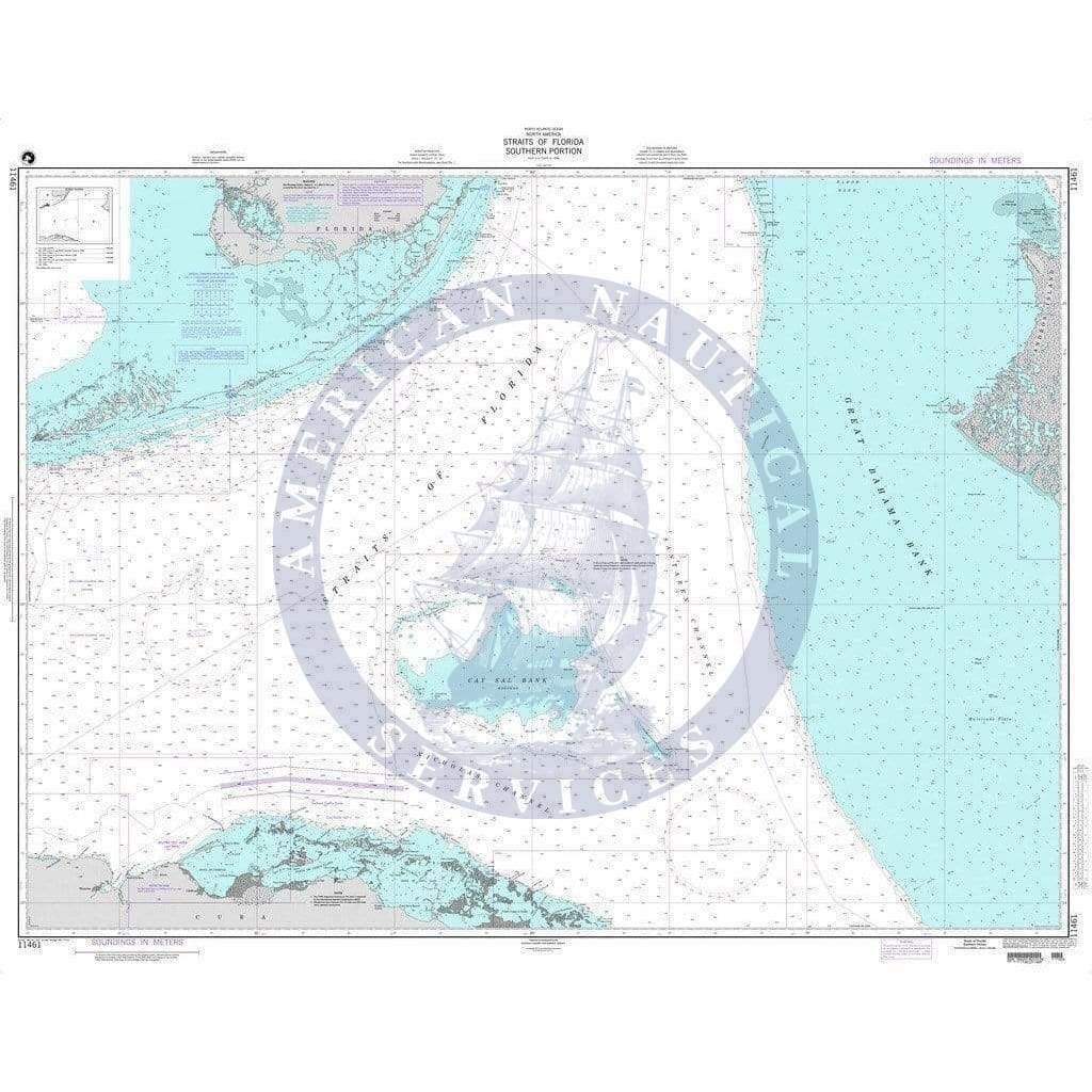 NGA Nautical Chart 11461: Straits of Florida-Southern Portion