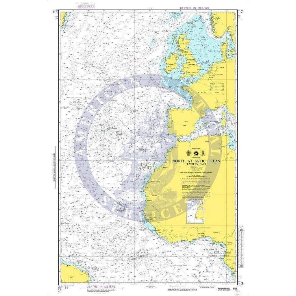 NGA Nautical Chart 14: North Atlantic Ocean (Eastern Part)