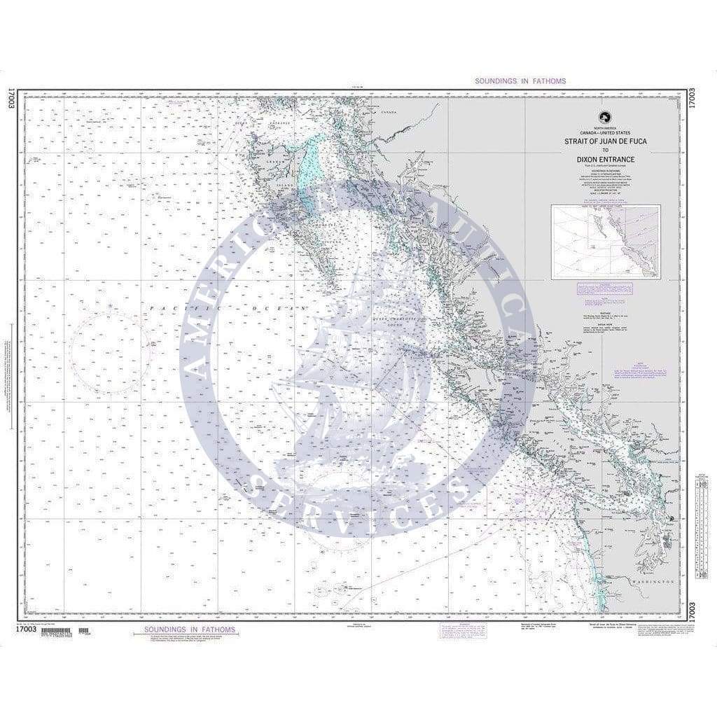 NGA Nautical Chart 17003: Strait of Juan de Fuca to Dixon Entrance