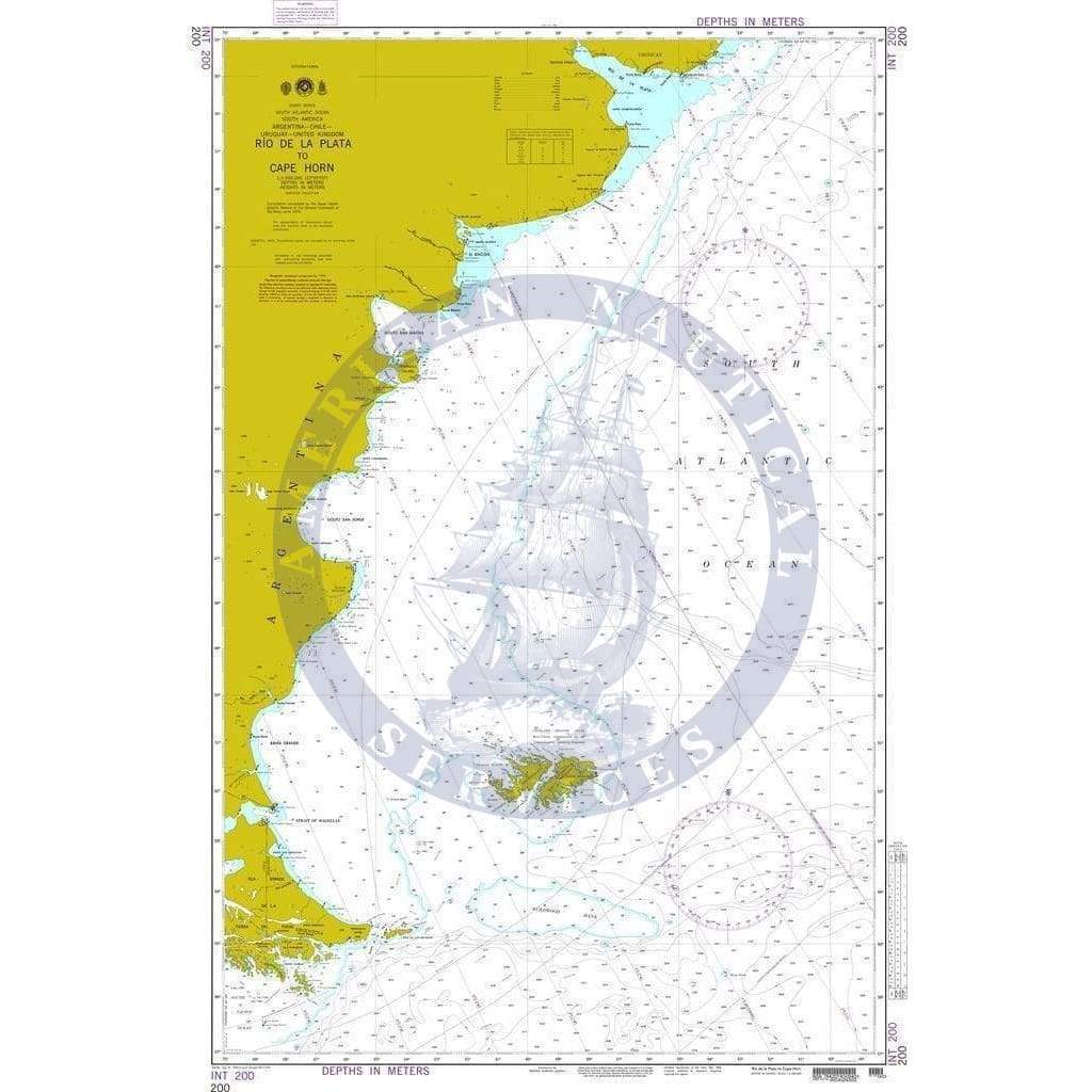NGA Nautical Chart 200: Rio de La Plata to Cape Horn