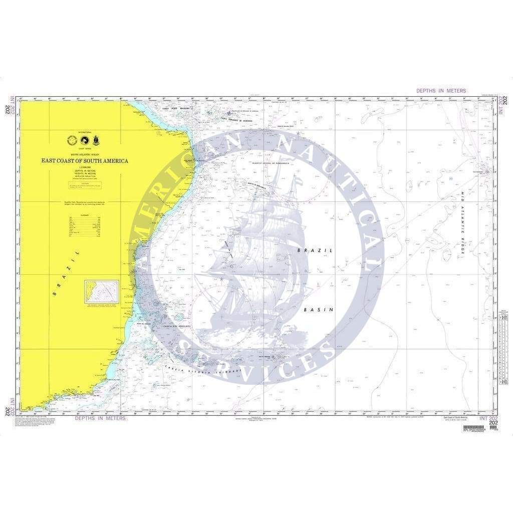 NGA Nautical Chart 202: East Coast of South America (OMEGA)