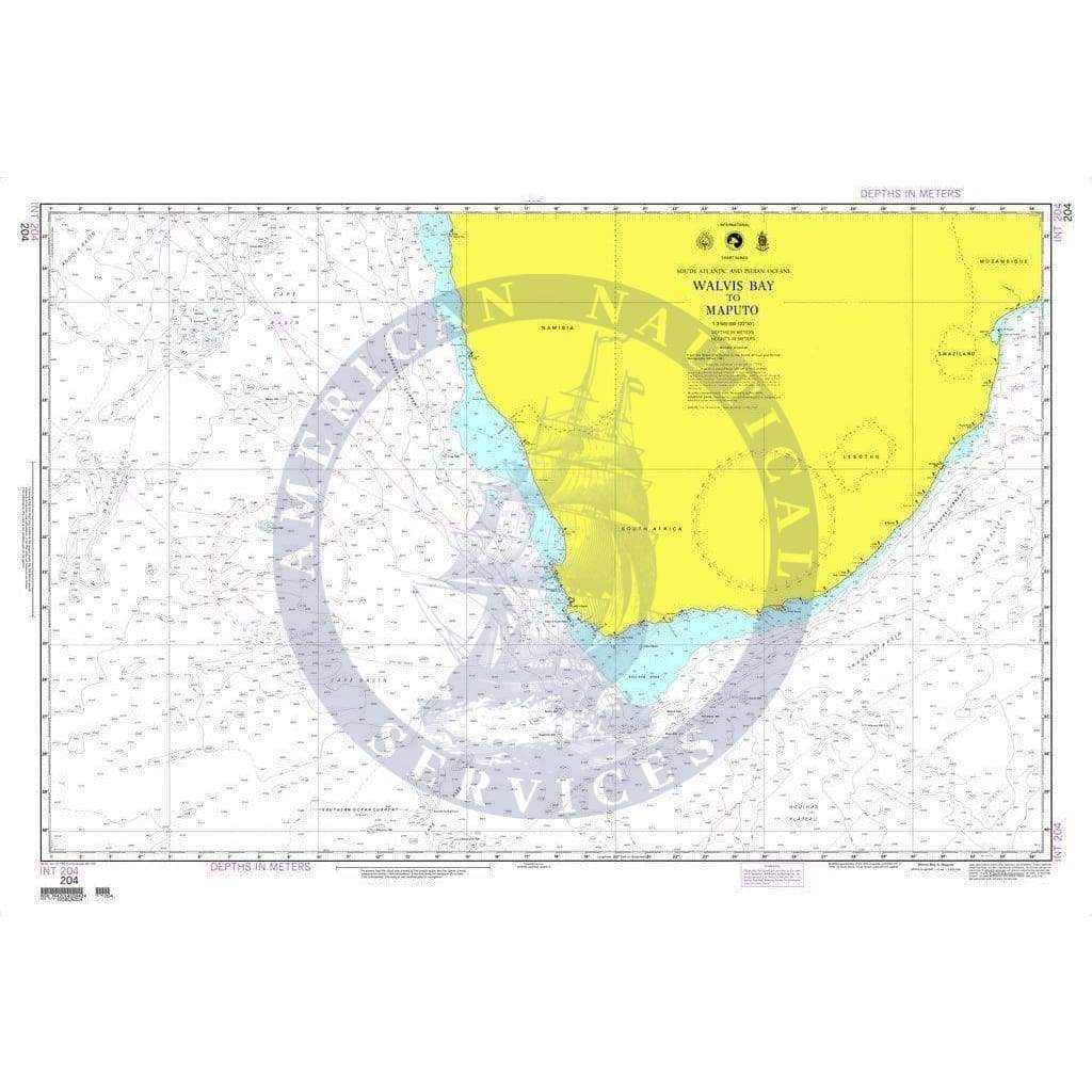 NGA Nautical Chart 204: Walvis Bay to Maputo