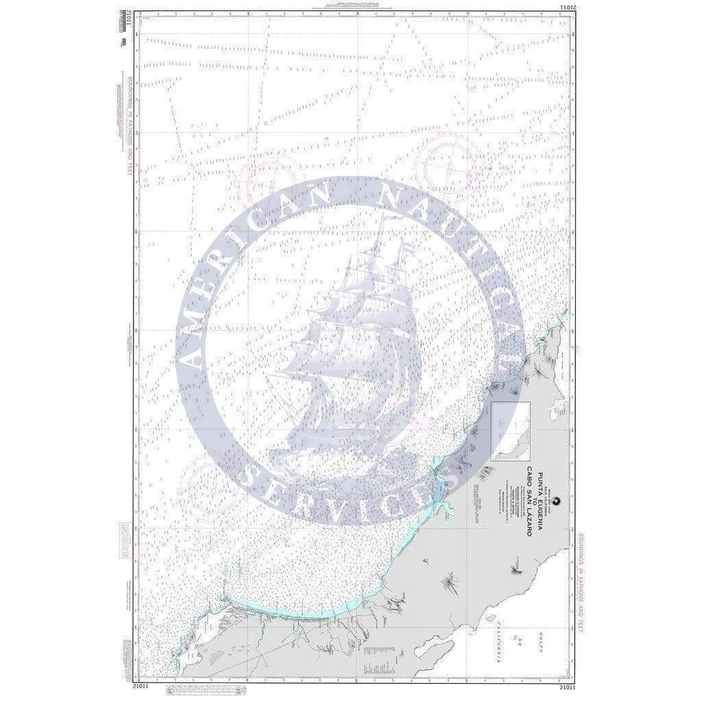 NGA Nautical Chart 21011: Punta Eugenia to Cabo San Lazaro (OMEGA)
