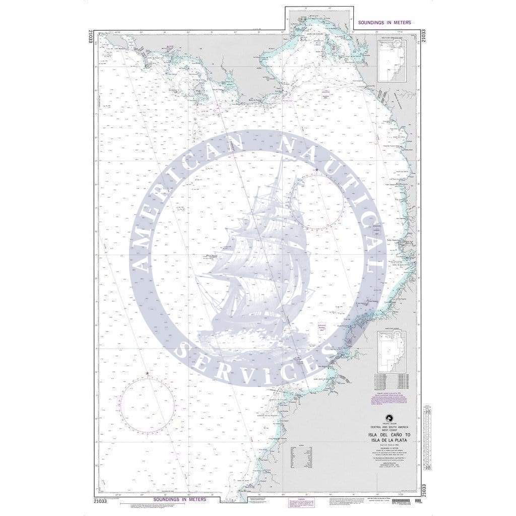 NGA Nautical Chart 21033: Isla del Cano to Isla de la Plata