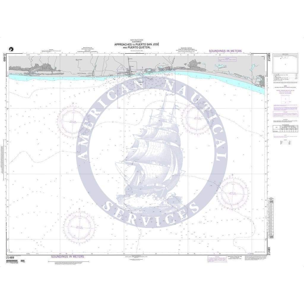 NGA Nautical Chart 21489: Approaches to Puerto San Jose and Puerto Quetzal (Guatemala-North Pacific Ocean)