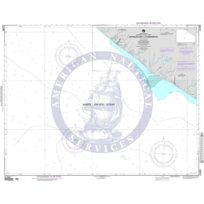 NGA Nautical Chart 21490: Approaches to Champerico (Guatemala-Pacific Coast)
