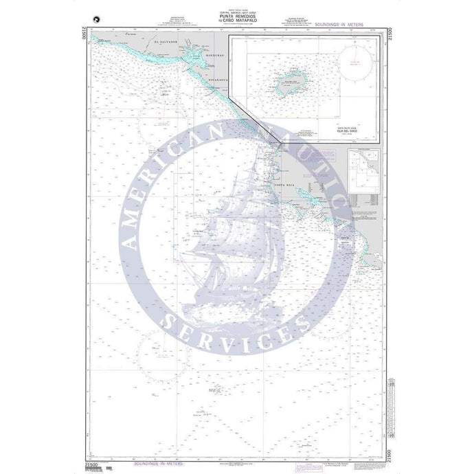 NGA Nautical Chart 21500: Punta Remedios to Cabo Matapalo (OMEGA) (Chart indexed on page 3)