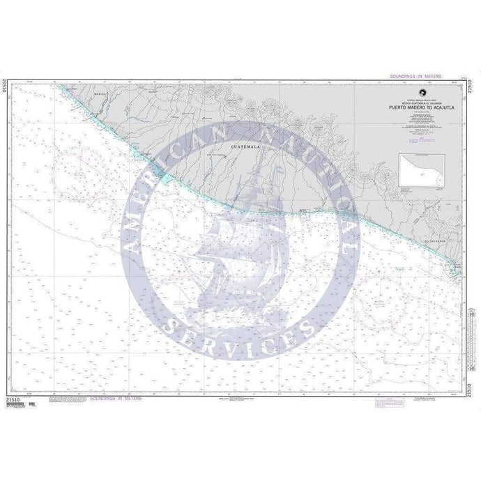 NGA Nautical Chart 21510: Puerto Madero to Acajutla (OMEGA)