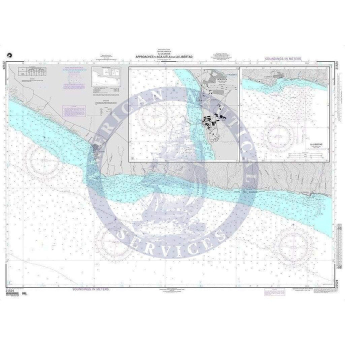 NGA Nautical Chart 21524: Approaches to Acajutla and La Libertad