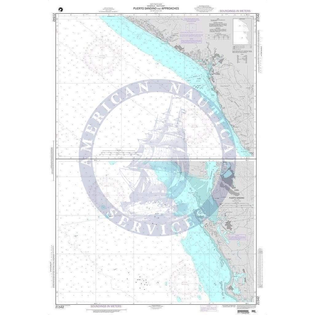 NGA Nautical Chart 21542: Puerto Sandino and Approaches