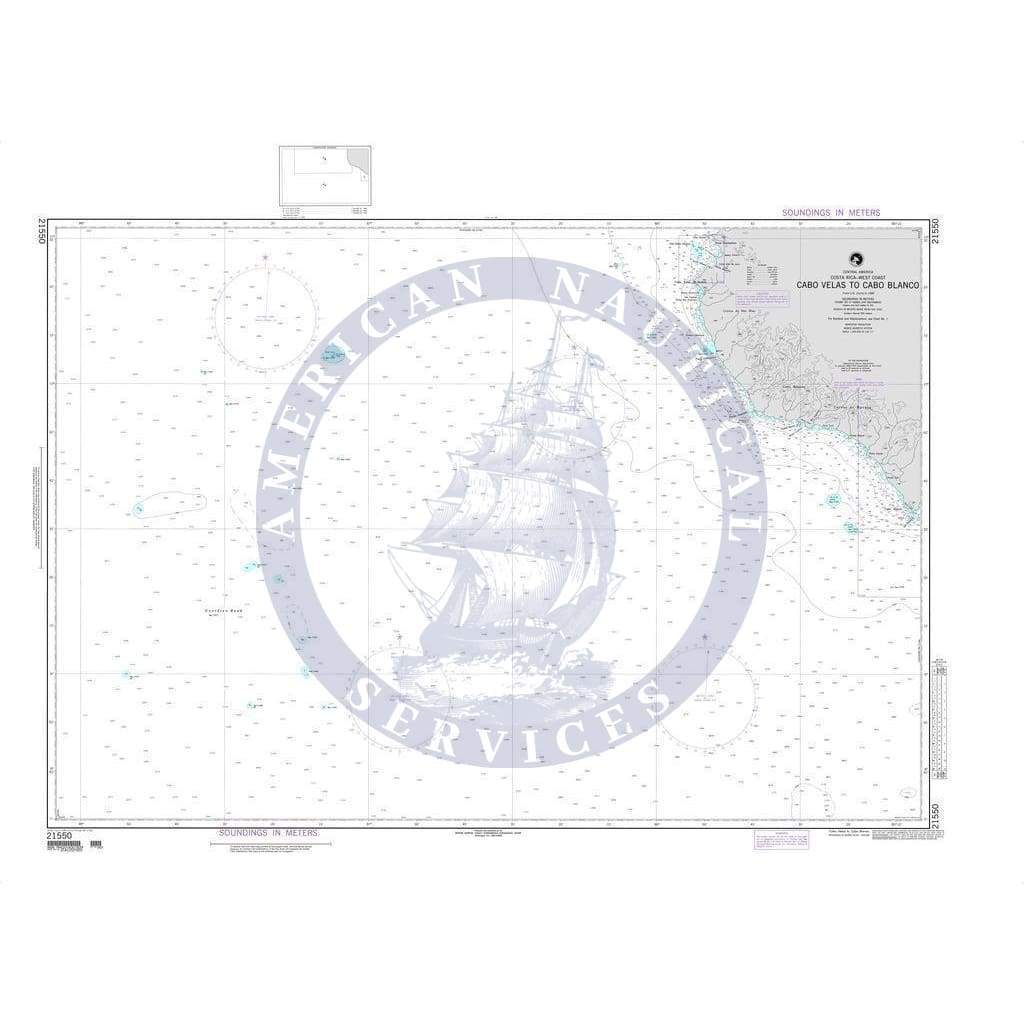 NGA Nautical Chart 21550: Cabo Velas to Cabo Blanco (OMEGA)