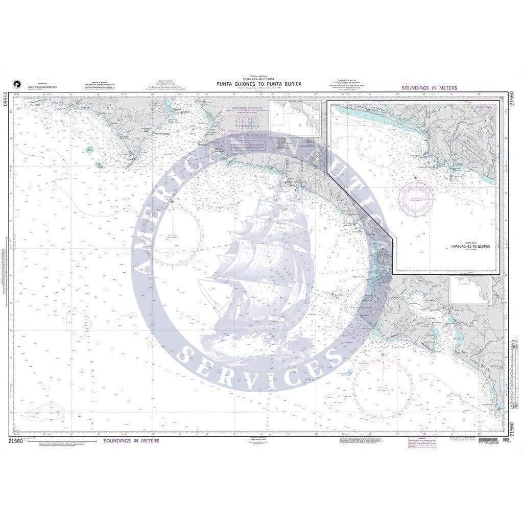 NGA Nautical Chart 21560: Punta Guiones to Punta Burica