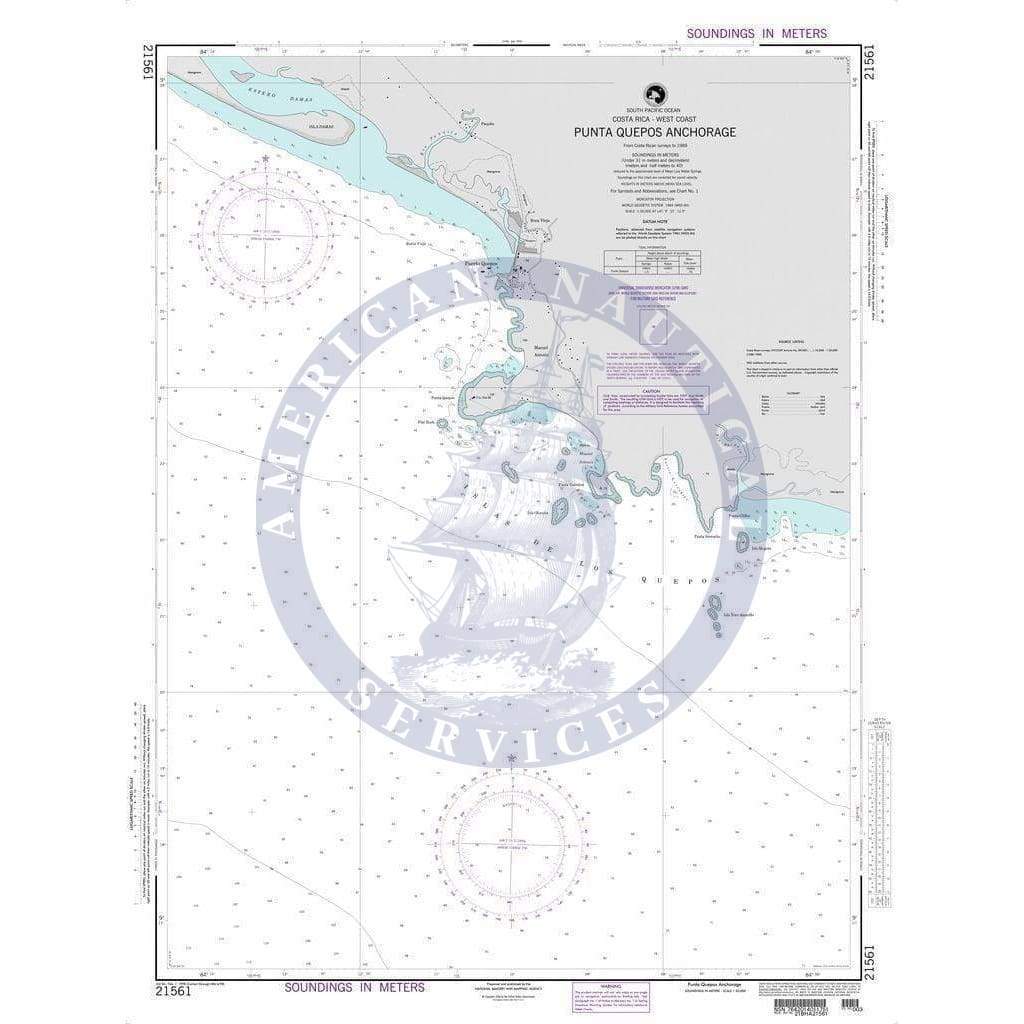 NGA Nautical Chart 21561: Punta Quepos Anchorage