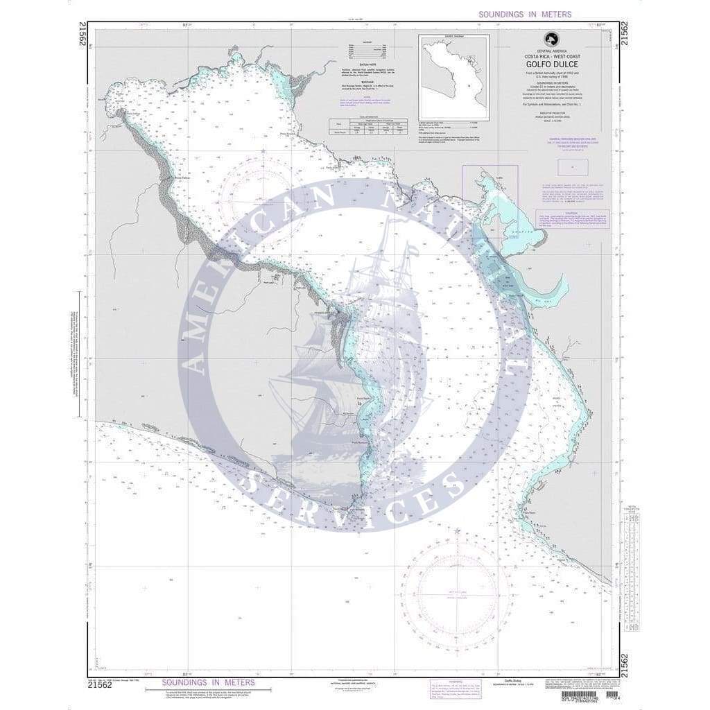 NGA Nautical Chart 21562: Golfo Dulce