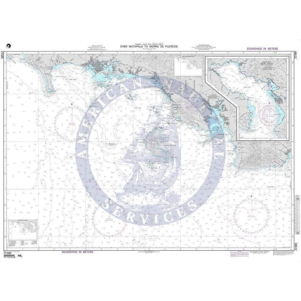 NGA Nautical Chart 21580: Cabo Metapalo to Morro de Puercos (OMEGA)