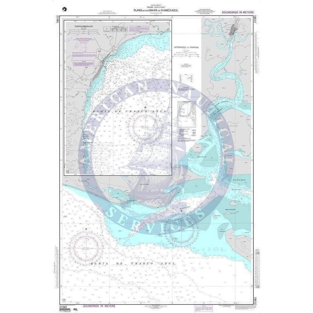 NGA Nautical Chart 21581: Plans within Bahia de Charco Azul A. Puerto Armuelles