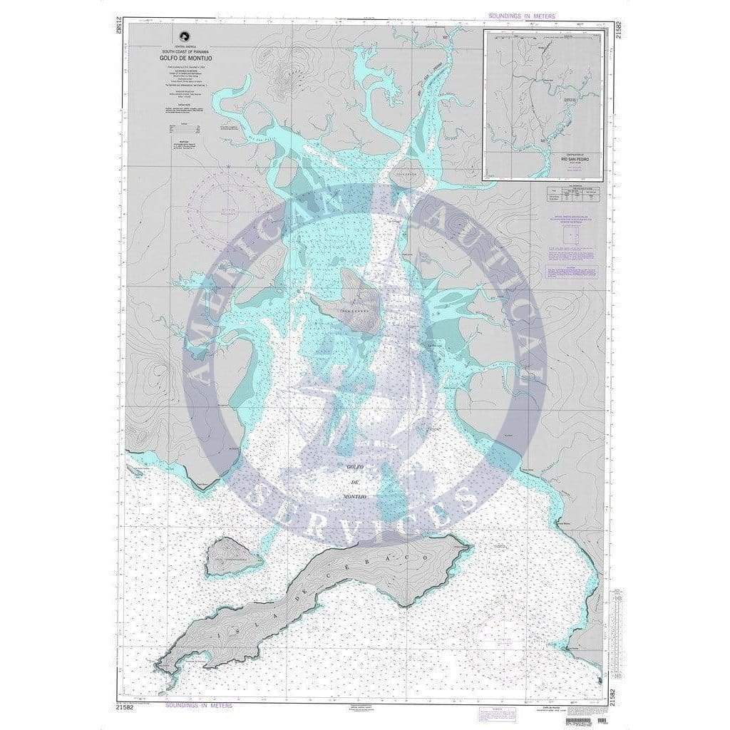 NGA Nautical Chart 21582: Golfo de Montijo