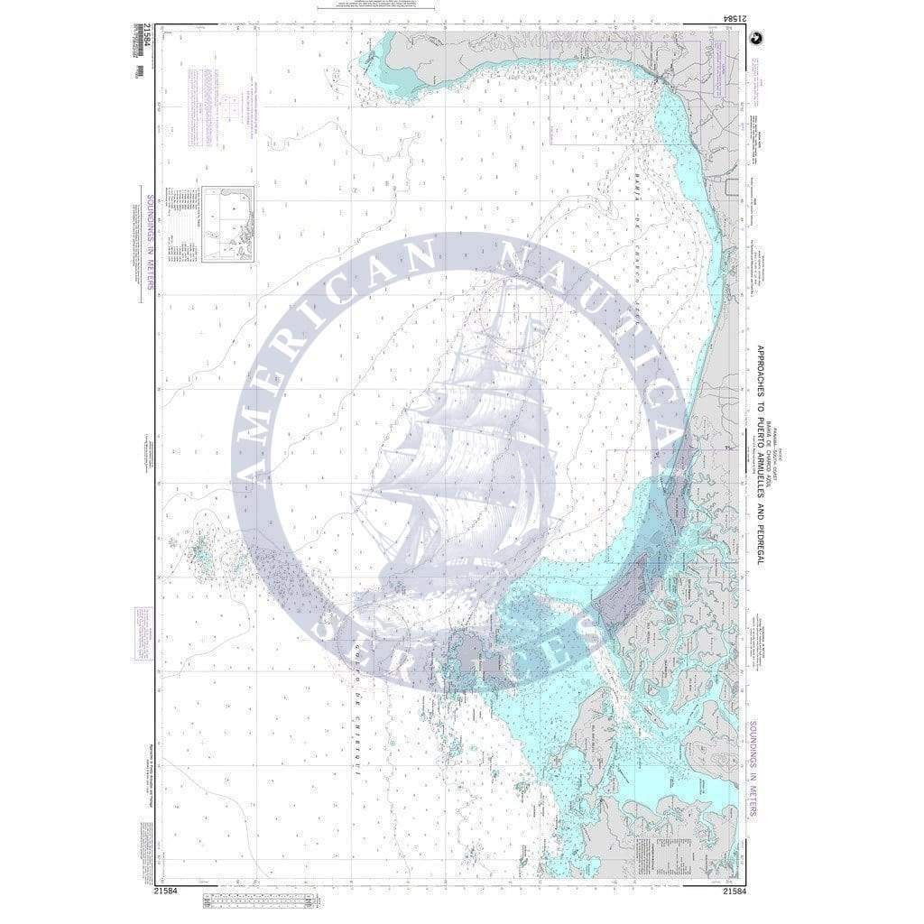 NGA Nautical Chart 21584: Approaches to Puerto Armuelles and Pedregal