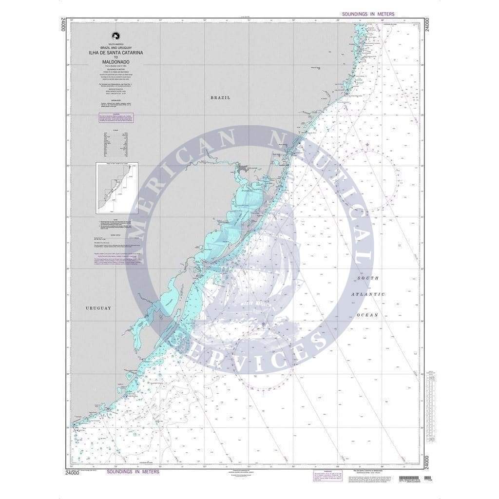 NGA Nautical Chart 24000: Ilha de Santa Catarina to Maldonado (Brazil and Uruguay)