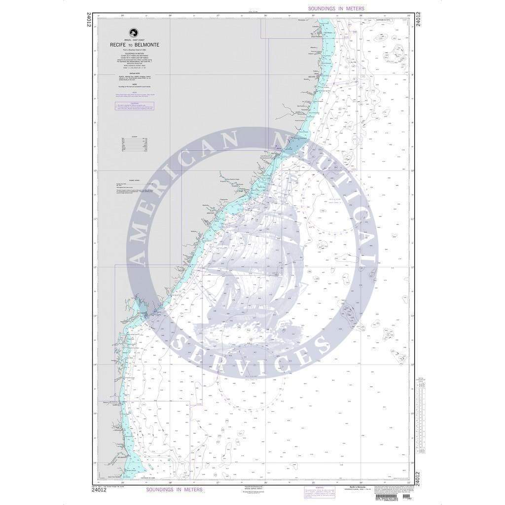 NGA Nautical Chart 24012: Recife to Belmonte