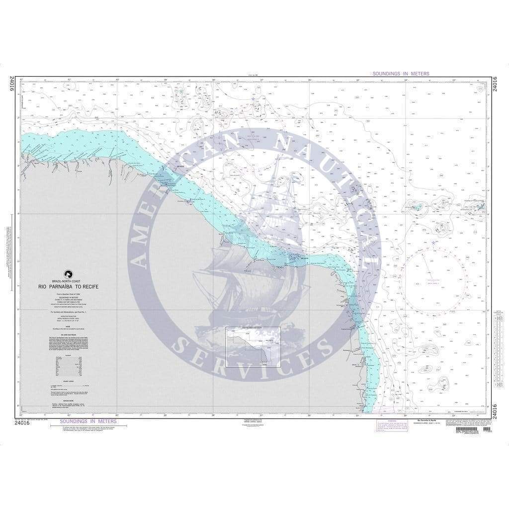 NGA Nautical Chart 24016: Rio Parnaiba to Recife