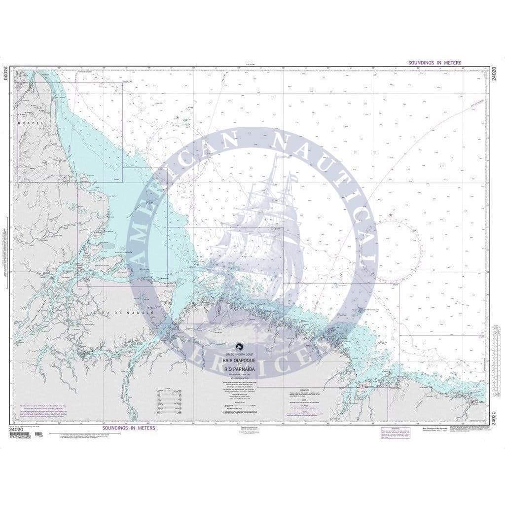 NGA Nautical Chart 24020: Baia do Oiapoque to Rio Parnaiba