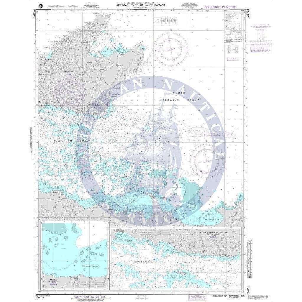 NGA Nautical Chart 25723: Approaches to Bahia de Samana