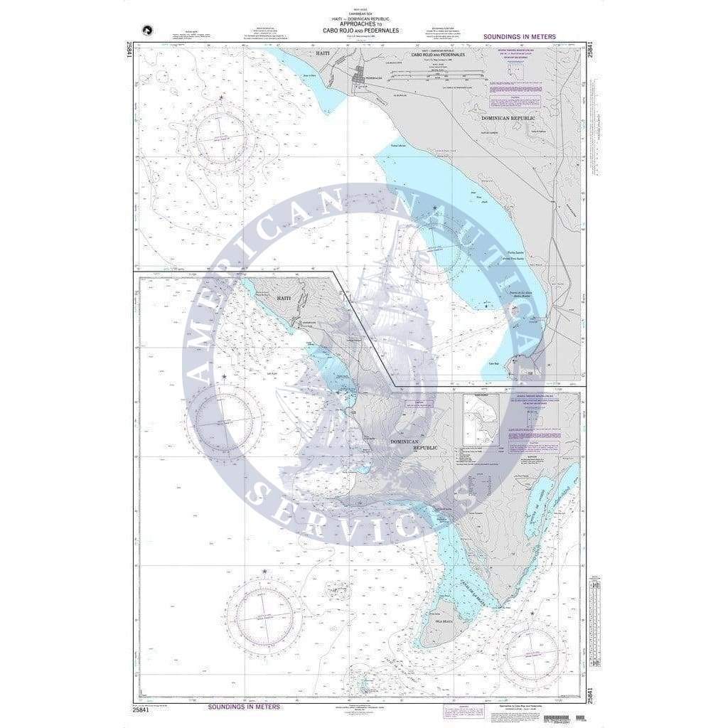 NGA Nautical Chart 25841: Approaches to Cabo Rojo and Pedernales