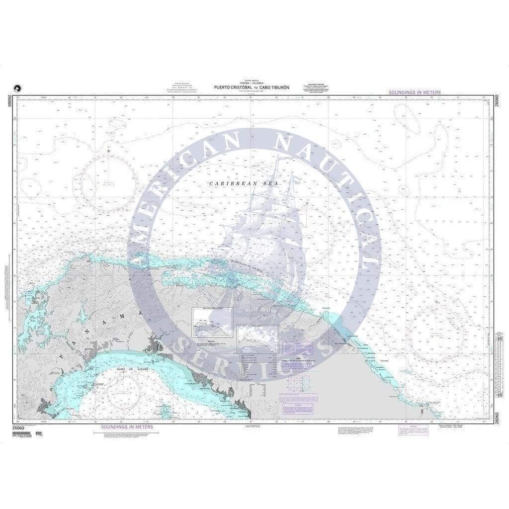 NGA Nautical Chart 26060: Puerto Cristobal to Cabo Tiburon (OMEGA)