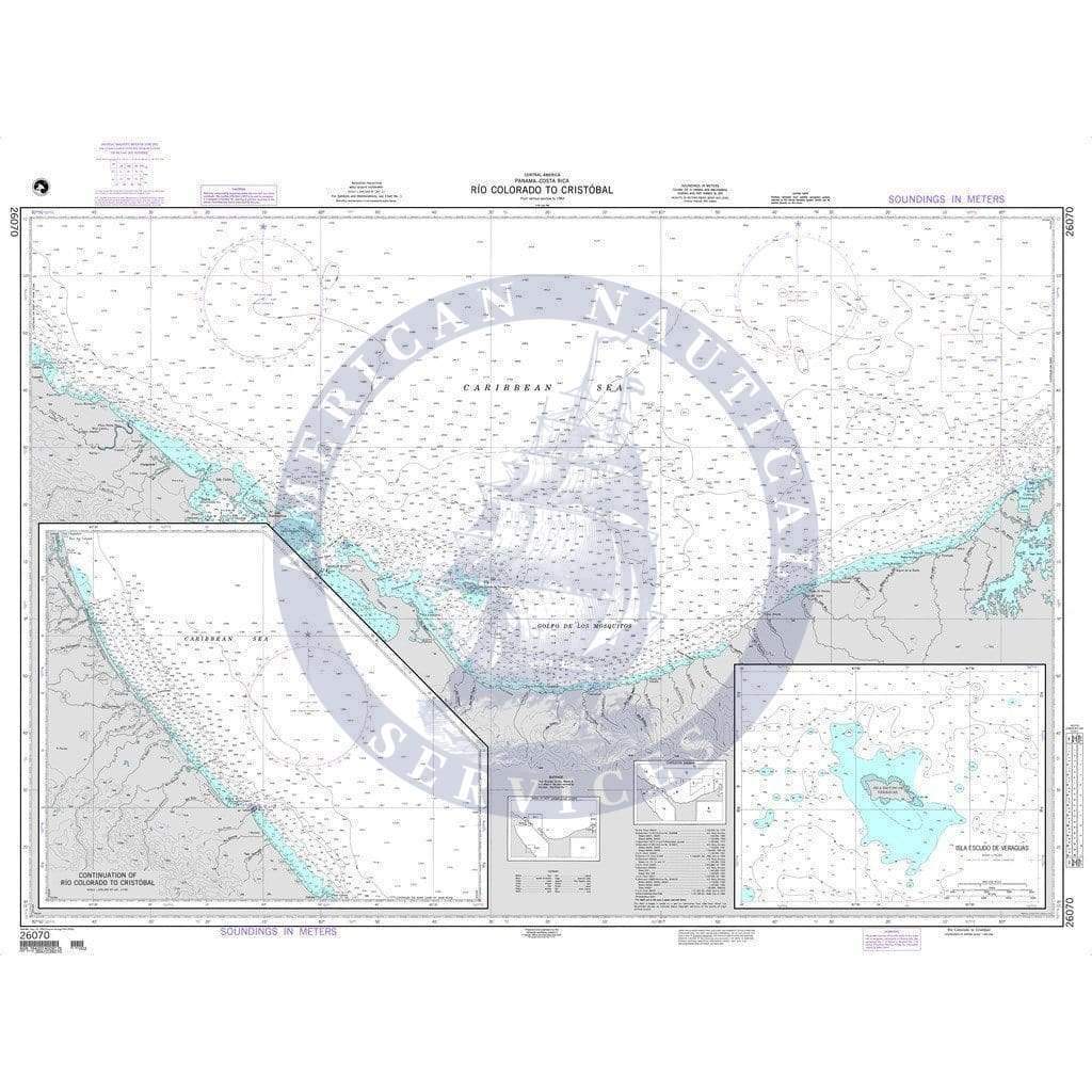 NGA Nautical Chart 26070: Rio Colorado to Cristobal