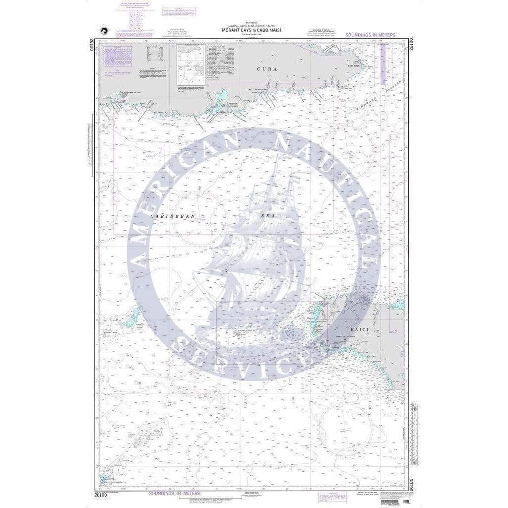 NGA Nautical Chart 26100: Morant Cays to Cabo Maisi