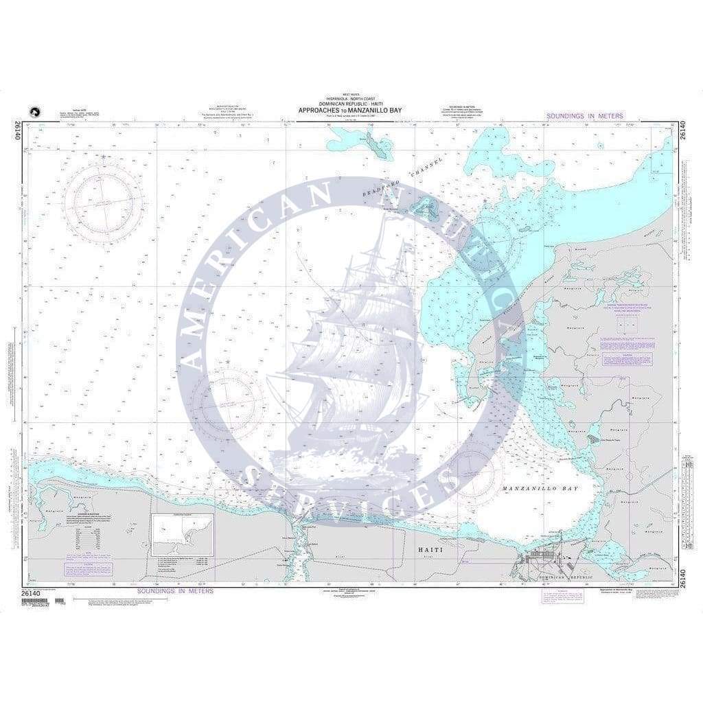NGA Nautical Chart 26140: Approaches to Manzanillo Bay