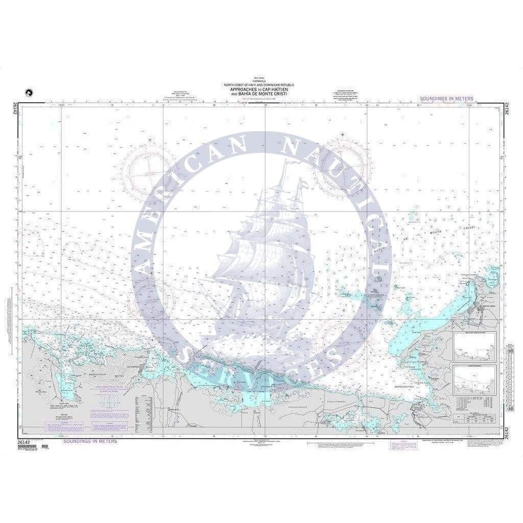NGA Nautical Chart 26142: Approaches to Cap-Haitien and Bahia de Monte Cristi
