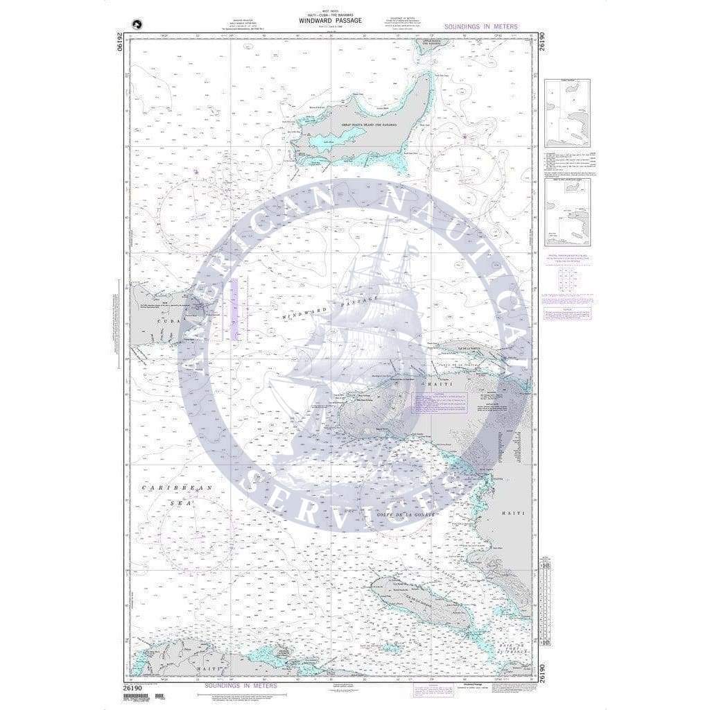 NGA Nautical Chart 26190: Windward Passage