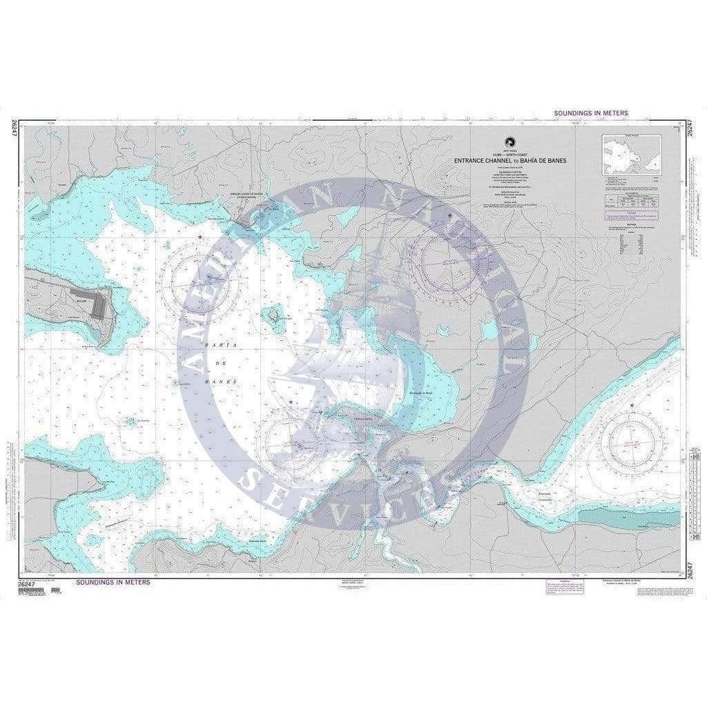 NGA Nautical Chart 26247: Entrance Channel to Bahia de Banes