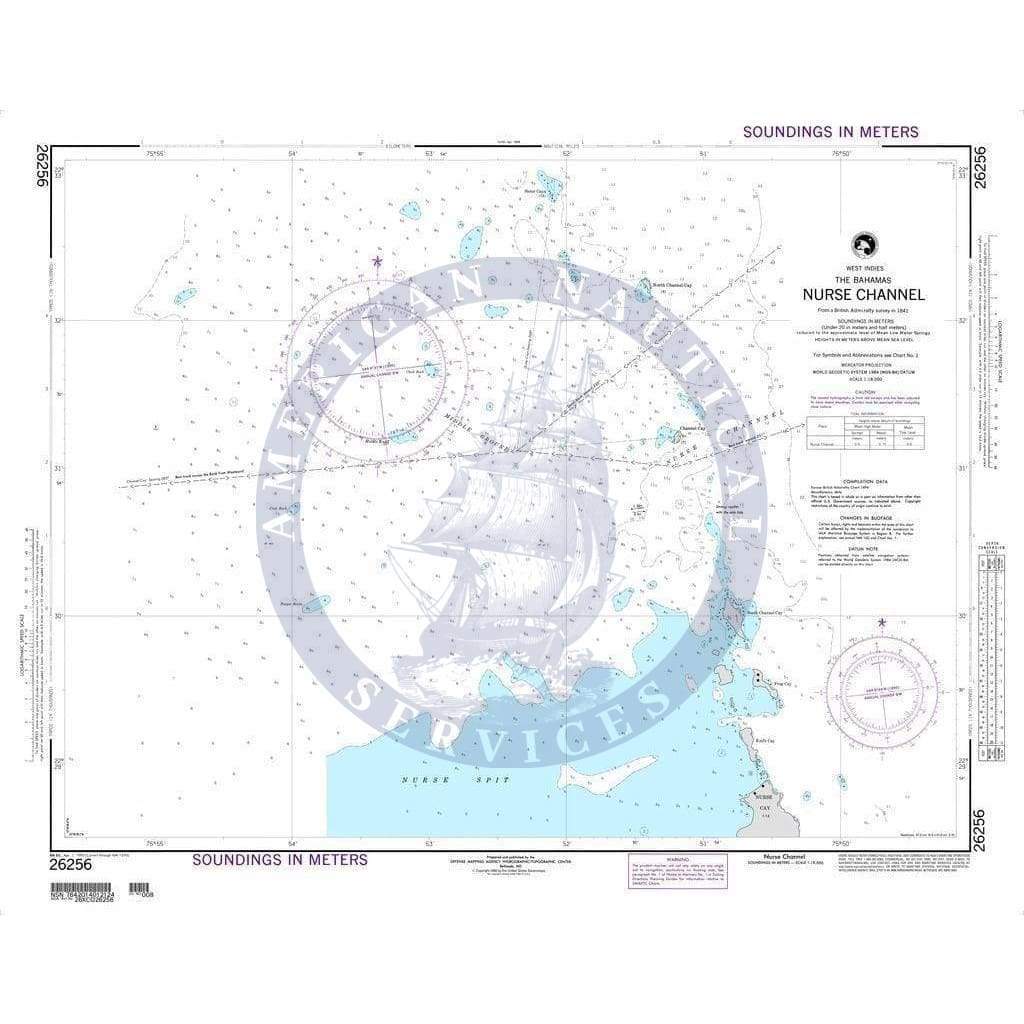 NGA Nautical Chart 26256: Nurse Channel (West Indies)
