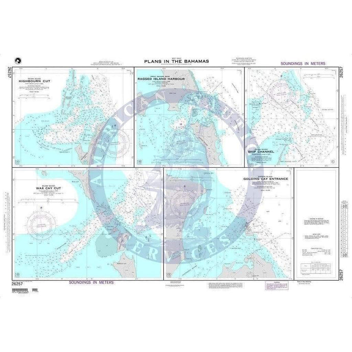 NGA Nautical Chart 26257: Plans in the Bahamas A. Highbourn Cut (Exuma Sound)