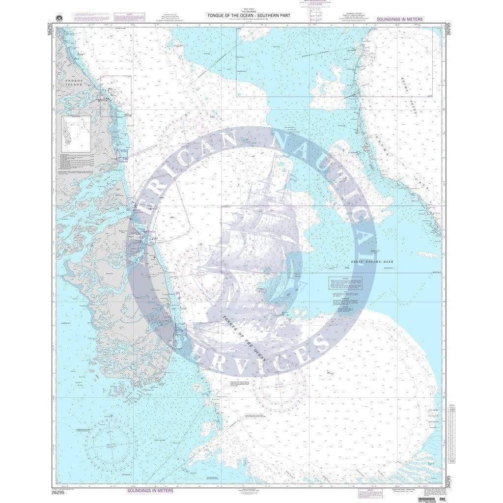 NGA Nautical Chart 26295: Tongue of the Ocean-Southern Part
