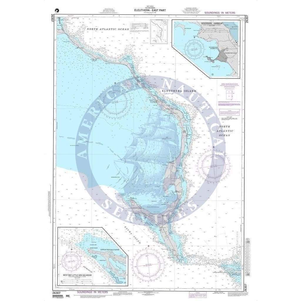 NGA Nautical Chart 26307: Eleuthera-East Part