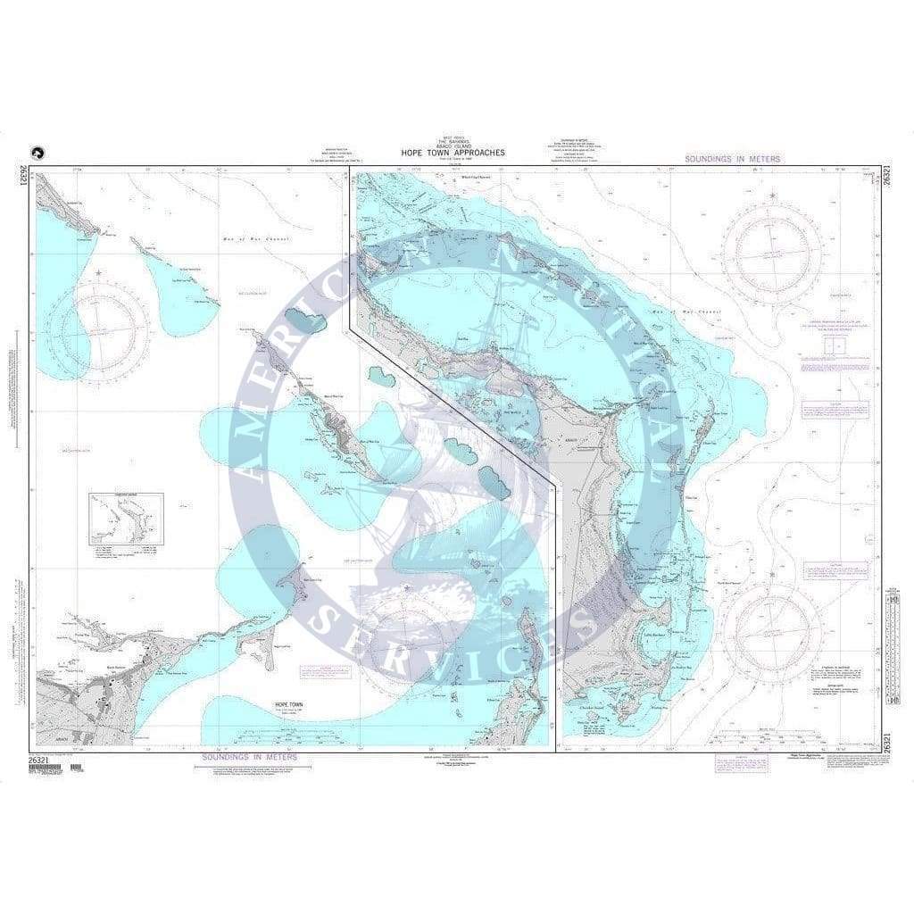 NGA Nautical Chart 26321: Hope Town Approaches