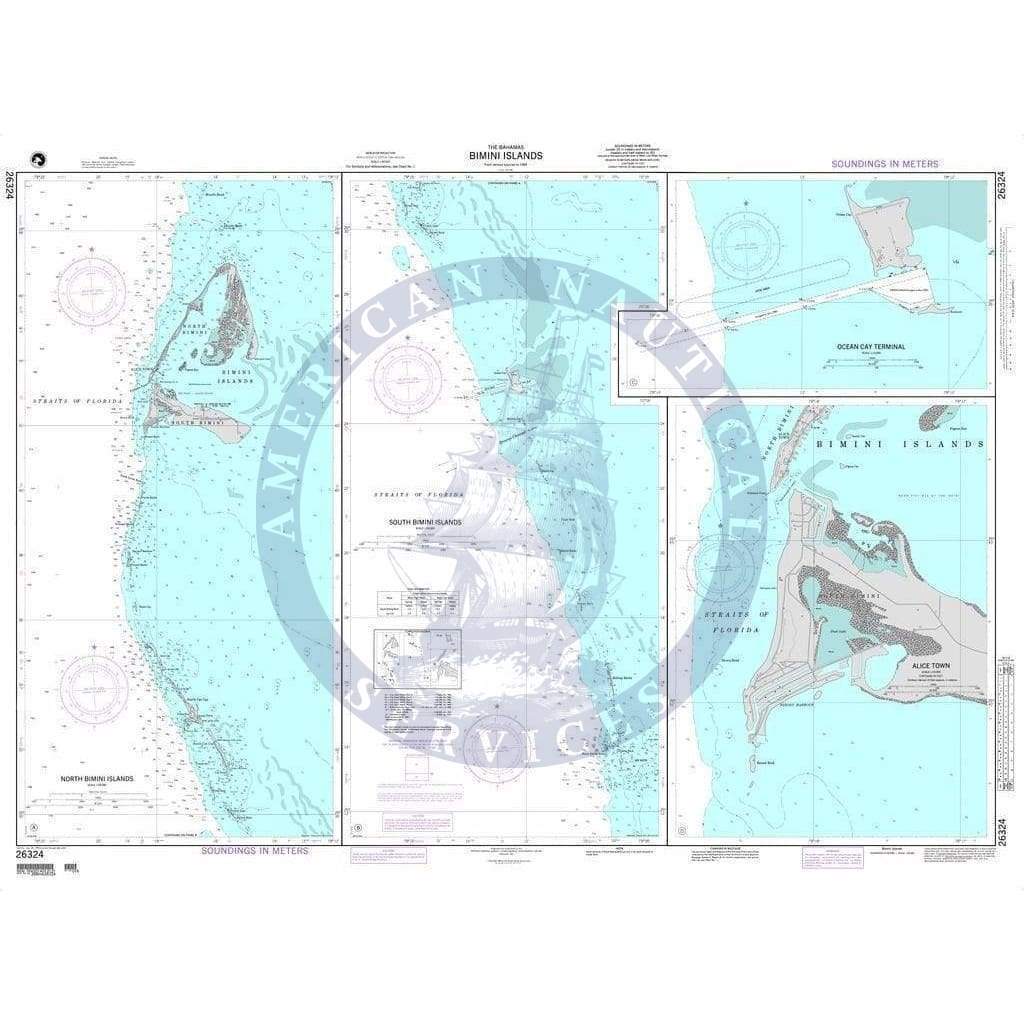 NGA Nautical Chart 26324: Bimini Islands Panels: A. North Bimini Islands