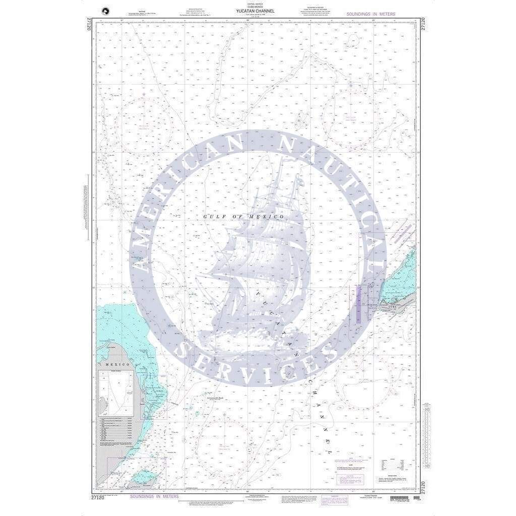 NGA Nautical Chart 27120: Yucatan Channel