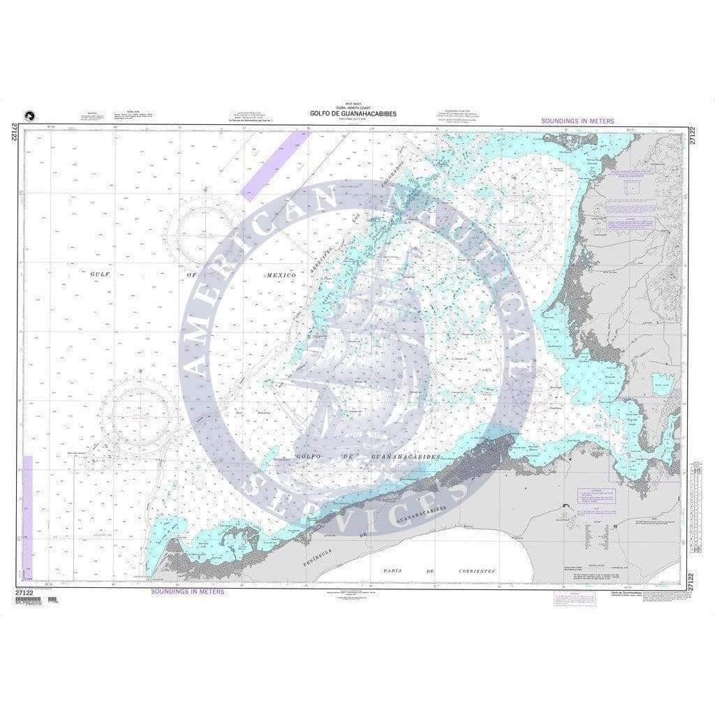 NGA Nautical Chart 27122: Golfo de Guanahacabibes